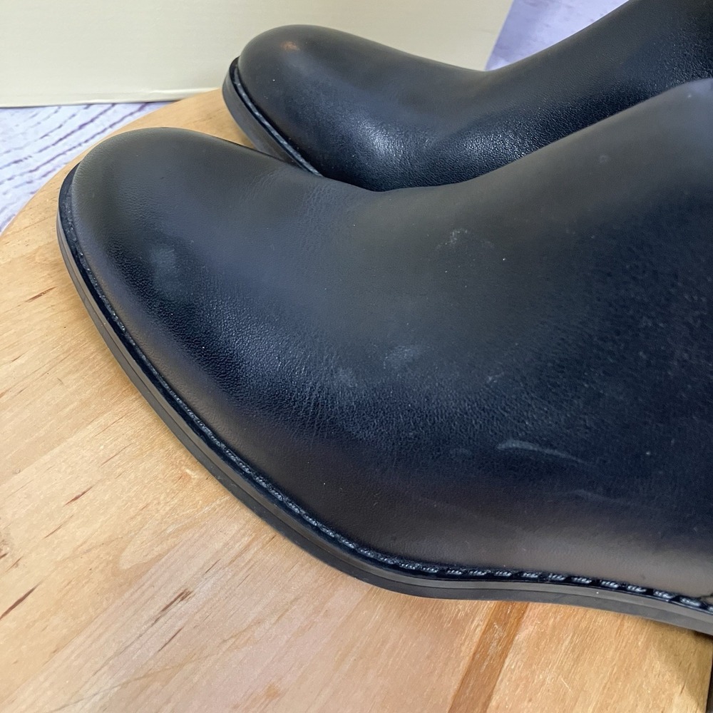 Franco Sarto Lizbeth Black Leather Tall Riding Boots Womens Size 9.5M Equestrian - Picture 6 of 15